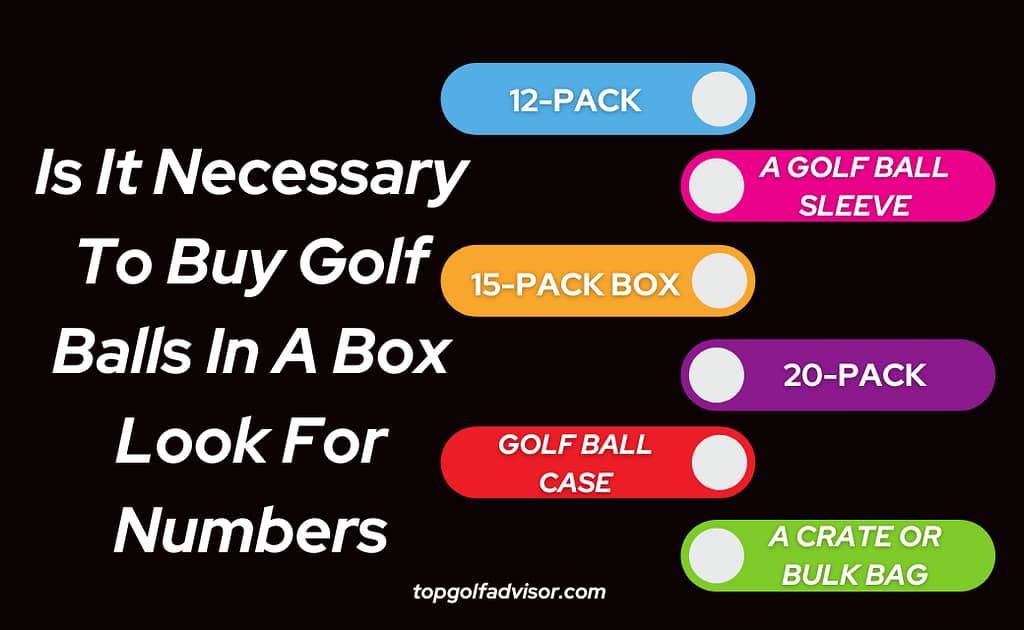 Is It Necessary To Buy Golf Balls In A Box Look For Numbers