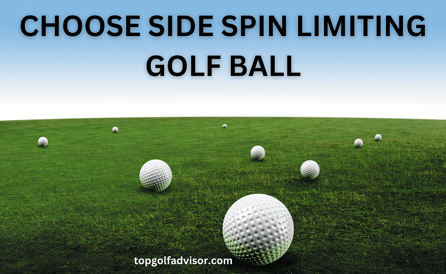 CHOOSE SIDE SPIN LIMITING GOLF BALL